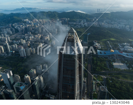 Aerial view of landscape in Shenzhen city, China Aerial view of landscape in Shenzhen city, China 130243046