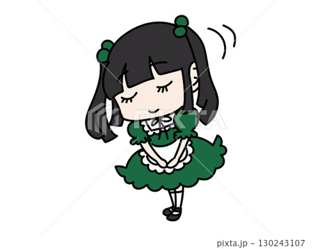 お辞儀をする女の子 130243107