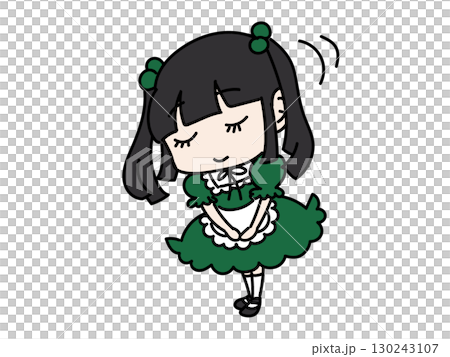 お辞儀をする女の子 130243107