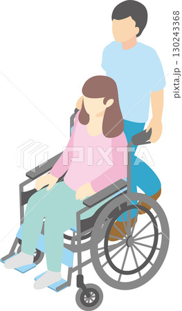アイソメトリック 人物 男性 女性 車椅子 介護 福祉 医療 メディカル イラスト素材 アイソメトリック 人物 男性 女性 車椅子 介護 福祉 医療 メディカル イラスト素材 130243368