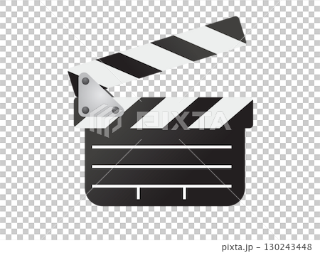 isolated black film maker clapped board icon isolated black film maker clapped board icon 130243448