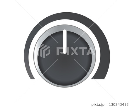Black circle audio mixing console controller button icon 130243455