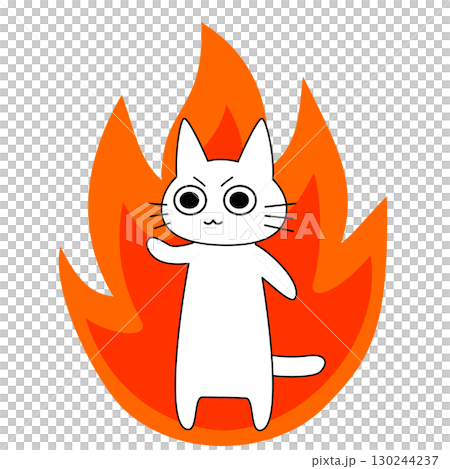 Illustration of a cat character carrying a flame and burning with fighting spirit | Cat, cat, character, flame, fighting spirit, motivation Illustration of a cat character carrying a flame and burning with fighting spirit | Cat, cat, character, flame, fighting spirit, motivation 130244237