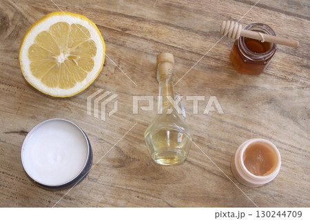 Preparing homemade beauty mask with natural ingredients Preparing homemade beauty mask with natural ingredients 130244709