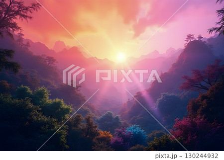 sunrise in the mountains sunrise in the mountains 130244932