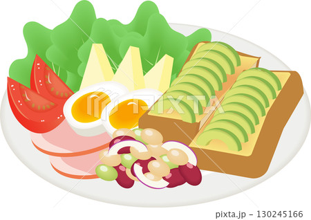 アボカドトーストプレートモーニング 130245166