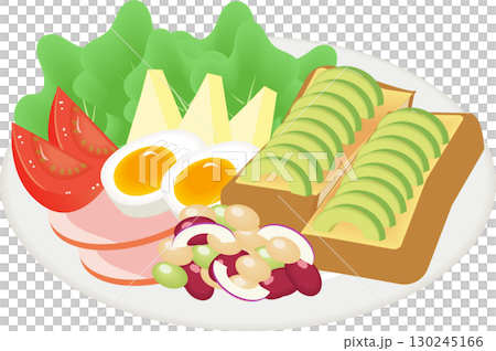 アボカドトーストプレートモーニング 130245166