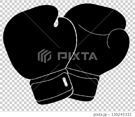 pair of boxing gloves silhouette pair of boxing gloves silhouette 130245332