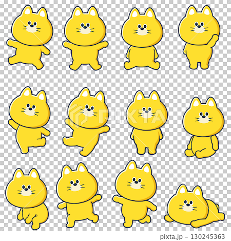 卡通貓姿勢集01 130245363
