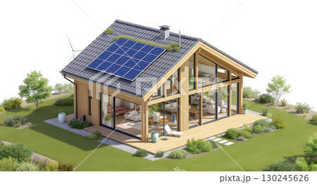 ZEHゼロエネルギーハウスの木造住宅 ZEHゼロエネルギーハウスの木造住宅 130245626