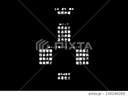 架空の日本映画のクレジットロール風デザイン 架空の日本映画のクレジットロール風デザイン 130246269
