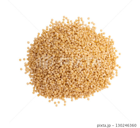 raw couscous isolated on white raw couscous isolated on white 130246360