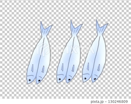 Dried multiple blue fish 130246809