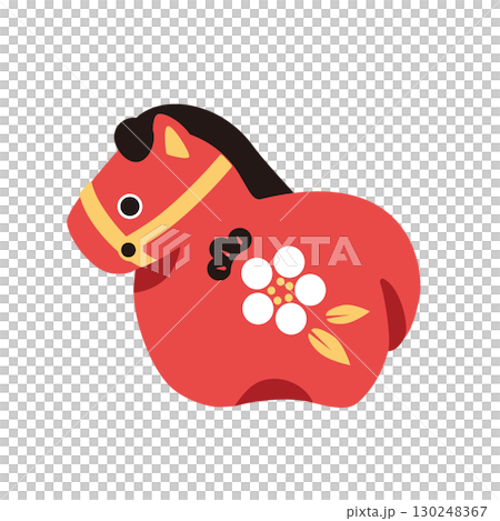 紅馬雕像的插圖 130248367