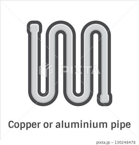 AIr conditioning hvac system part vector color icon design. 130248478
