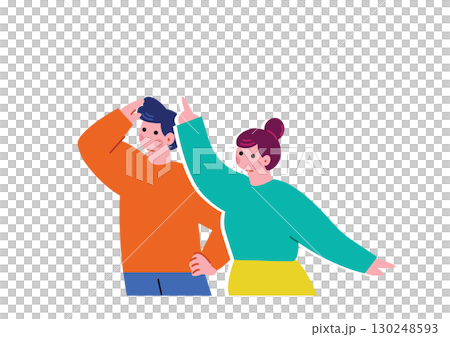 Men and women aiming for their goals 130248593