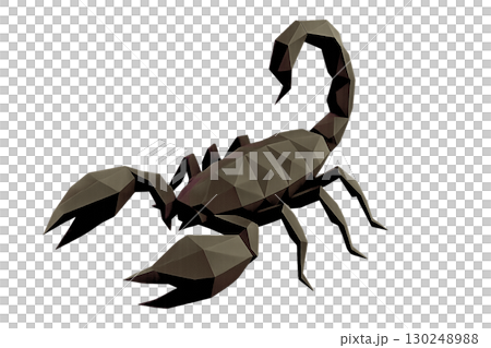 低多邊形風格蝎子插畫 低多邊形風格蝎子插畫 130248988