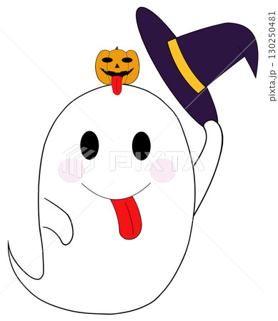 オバケとカボチャのあっかんべー 130250481
