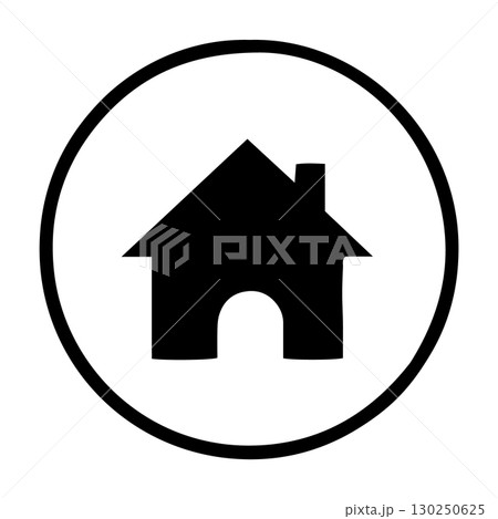simple house icon vectors illustrationのイラスト素材 [130250625] - PIXTA