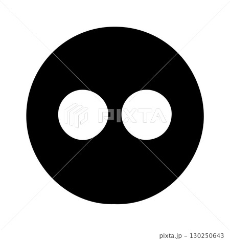 white double dot icon on black background 130250643