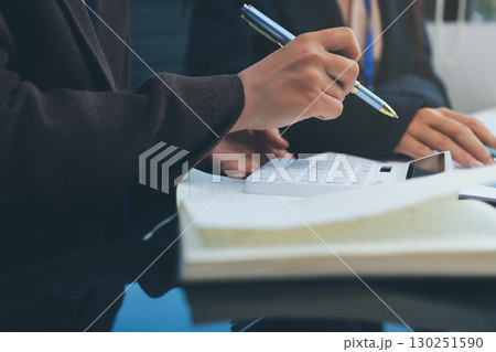 Success, audience with an applause and in a business meeting at work with a lens flare together. Achievement or celebration, motivation and businesspeople clapping hands for good news or support 130251590