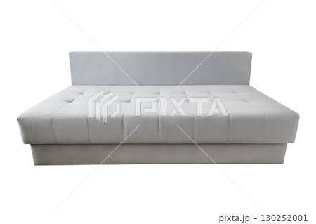 grey folding sofa on white background with clipping path grey folding sofa on white background with clipping path 130252001