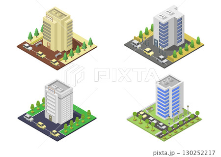 Isometric skyscraper Isometric skyscraper 130252217
