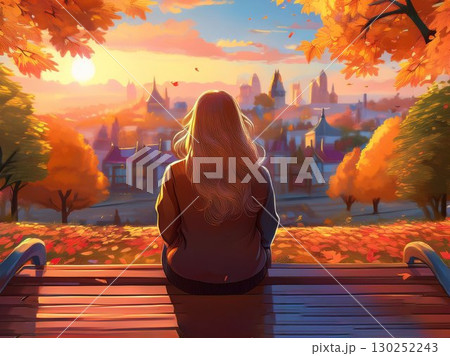 夕暮れの風景 夕暮れの風景 130252243