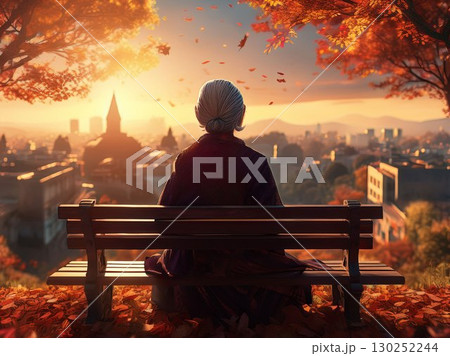 夕暮れの風景 130252244