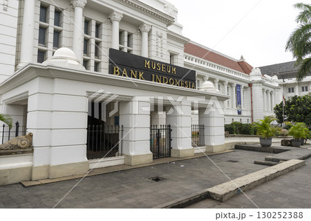 Jakarta, Indonesia - Mar 31,2024 : View of Museum Bank Indonesia, heritage building in Jakarta Old Town in Jakarta, Indonesia on Mar 31,2024. Jakarta, Indonesia - Mar 31,2024 : View of Museum Bank Indonesia, heritage building in Jakarta Old Town in Jakarta, Indonesia on Mar 31,2024. 130252388