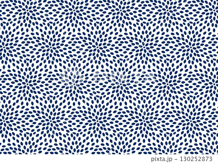 伝統的な和柄の背景素材。日本の紋様素材。貉菊。 130252873