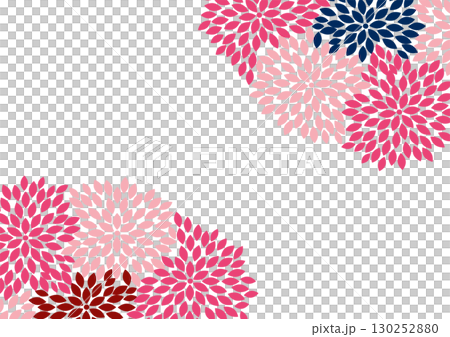 日本傳統圖案背景素材。日式圖案素材。菊花。 日本傳統圖案背景素材。日式圖案素材。菊花。 130252880