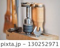 A set of carpentry tools in a workshop, ready for a DIY project. 130252971
