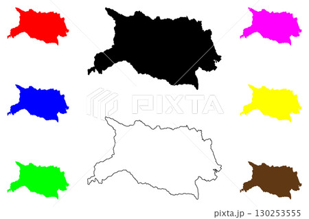 Ome city (Japan, Nihon-koku or Nippon-koku, Kanto region) map vector illustration, scribble sketch Ome-shi map Ome city (Japan, Nihon-koku or Nippon-koku, Kanto region) map vector illustration, scribble sketch Ome-shi map 130253555