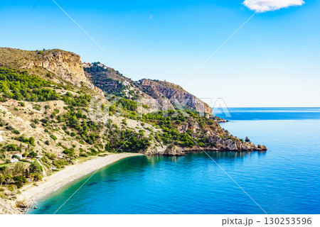 Coast landscape, cliffs in Andalusia Spain Coast landscape, cliffs in Andalusia Spain 130253596