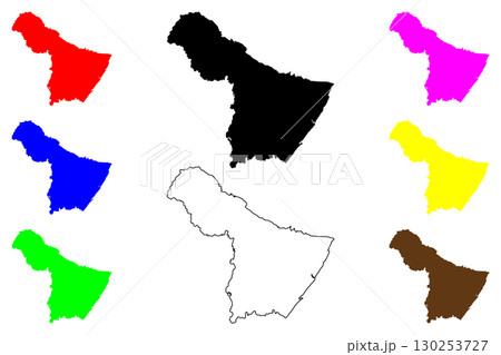 Suzuka city (Japan, Nihon-koku or Nippon-koku, Kansai region) map vector illustration, scribble sketch Suzuka-shi map 130253727