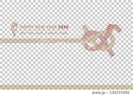 2026 Year of the Horse New Year's Card - Simple and stylish horse mizuhiki 130255092