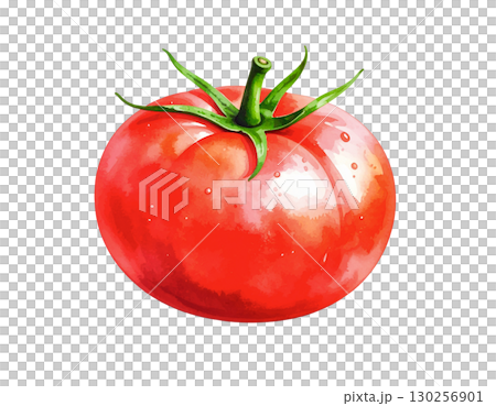 新鮮番茄插圖水彩 130256901