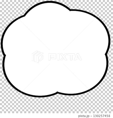 白色雲狀氣泡插圖素材,可用於思考和自言自語 白色雲狀氣泡插圖素材,可用於思考和自言自語 130257458