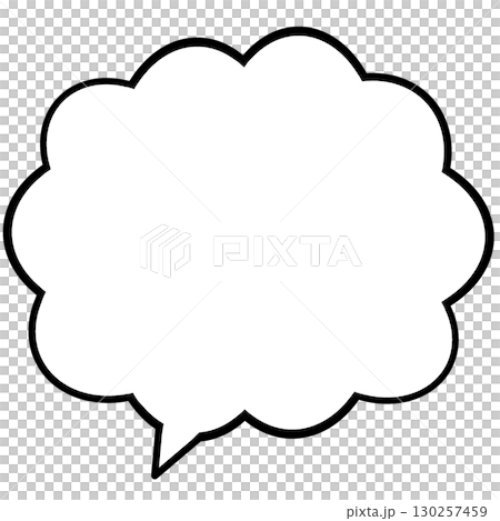 白色雲狀氣泡插圖素材,可用於思考和自言自語 白色雲狀氣泡插圖素材,可用於思考和自言自語 130257459
