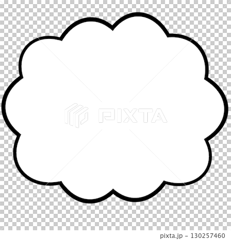 白色雲狀氣泡插圖素材,可用於思考和自言自語 白色雲狀氣泡插圖素材,可用於思考和自言自語 130257460