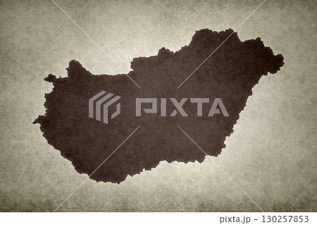Map of Hungary on an paper Map of Hungary on an paper 130257853