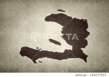 Map of Haiti on an paper 130257855