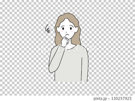 需要一名婦女的例證 需要一名婦女的例證 130257925