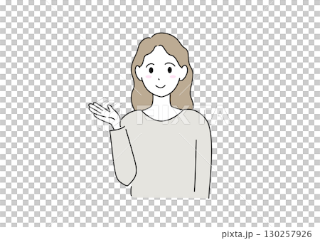 A woman who guides with a smile 130257926