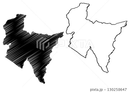 Ipu municipality (Ceara state, Municipalities of Brazil, Federative Republic of Brazil) map vector illustration, scribble sketch Ipu map 130258647
