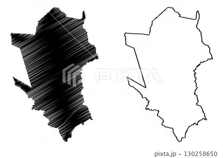 Iraucuba municipality (Ceara state, Municipalities of Brazil, Federative Republic of Brazil) map vector illustration, scribble sketch Iraucuba map 130258650