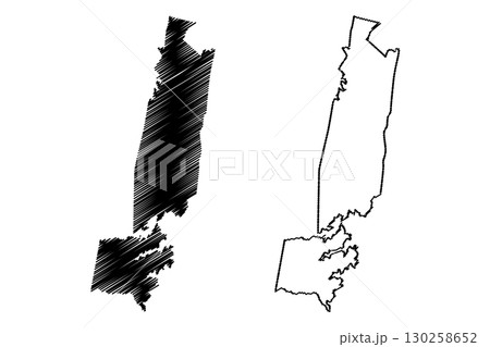 Itaitinga municipality (Ceara state, Municipalities of Brazil, Federative Republic of Brazil) map vector illustration, scribble sketch Itaitinga map 130258652