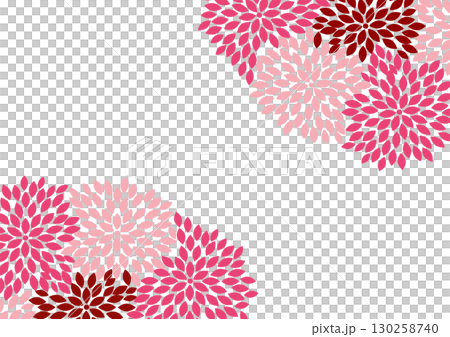 伝統的な和柄の背景素材。日本の紋様素材。貉菊。 130258740