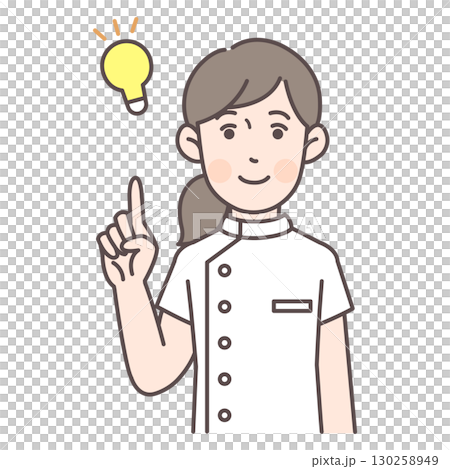 一位女護士指著 130258949